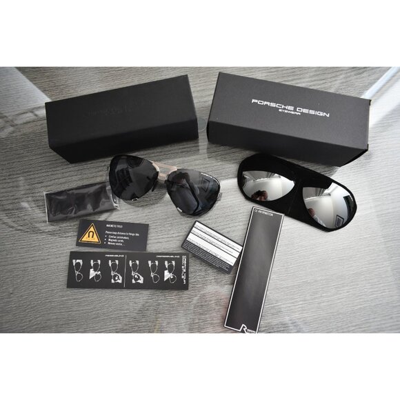 Porsche Design P'8678 Sunglasses Titanium Made in Japan Complete w 2 Sets Lenses - Picture 11 of 12
